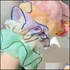 Pony Tails Holder Hair Jewelry Women Lace Yarn Scrunchies Fashion Ties Elastic Hairband Accessories For Woman Gum Ornaments Rubber Bands Dro