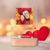 Offre personnalisée 3D coloré Po veilleuse Spotify Note lampe de bureau décor saint valentin amant cadeau gradation en continu 220623