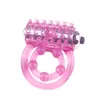 Vibrating Cockrings Double Rings Stretchy Delay Erection Silicone Penis Ring Sex toys For Men Couple