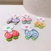 2022 1 Pair New Korean Sweet Girl Kids Cute Colorful Flower Rubber Band Hair Rope Fashion Children's Ponytail Hair Accessories