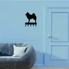 Noorse Elkhound Dog - Key Hooks Sleutelhanger Holder -6 inch Wide Metal Wall Art