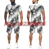 Tracksuits voor heren camouflage graffiti 3d print t-shirt zomer vrije tijd heren t-shirt mode straat damesprutaal korte mouwpak