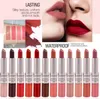 12 Colors Waterproof Nude Matte Velvet Glossy Lip Gloss Lipstick Lip Balm Sexy Women Fashion Makeup Gift Beauty Tools