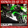 Spritzgusskörper für KAWASAKI NINJA 650R 650 R ER6 F Grün schwarz ER 6F 2012-2016 Karosserie 136Nr