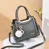 2021 Autumn And Winter New Boston Bags Stereotyped Female Bag Pu Leather Ladies Handbag Shoulder Bag Fashion Messenger Bags G220420