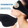 Sleeping Mask 3D Eye Headset Headband Soft Elastic Bekväm trådlös musikhuvud med MIC för sidosoepers 220509