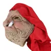 Masques de fête réaliste Halloween couvre-chef fumer vieille dame homme visage couverture latex H 220823