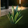 Decorações de jardim de 35 cm de metal diy tequila escultura rústica Decoração de casa estética Acessórios de agave de 9 folhas