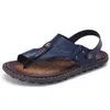 Летние новые кожаные тапочки мужчины отдых первой слой кожи сандалии пляж Sandal4917301