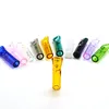 Glass Filter Tip Flat Round Mouth Smoking Accessories OD 8mm 12mm Length Approx 30mm 35mm Clear Colorful Holder With 2 Hills For Dry Herb Tobacco Cigarette Rolling