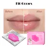 10 pièces/boîte masque hydratant pour les lèvres cristal rose collagène masques pour les lèvres patchs cosmétiques soins de la peau