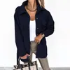 Camicette da donna Camicie Autunno e inverno Camicia a maniche lunghe da donna Cappotto con risvolto solido Bottone con lacci Tweed Caldo da donna Colletto rovesciato J