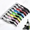 Wine Opener Stainless Steel Corkscrew Knife Bottle Cap tainless Steel Corkscrew Bottle Openers Candy Color Multi-Function 0411