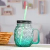 Wholesale 16oz 500ml Colorful Crystal Diamond Glass Other Drinkware Drinking Cup with Cap Straws by sea BBB15449