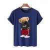 Fashion Ins Style Sports Mask Bear Pattern Printed T-Shirts Tops For Womens Summer Short Sleeve Loose Tush Shirt Tees CF569