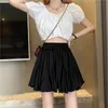 High Waist Pleated Tutu Skirts Women Fashion 2022 Summer Korean Mini Short Chiffon Skirt Female White Sun School Skirt