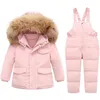 Winterkinderen zetten jasje warme baby snowuit skisuit dikker jongens meisjes jas 2-delige jasbroek kinderen set kleren 1-5 y j220718