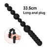 33.5cm Long Anal Plugs Double Heads Beads Adult Products Butt Plug Female Masturbator Prostate Massager sexy Toys for Couple