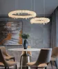 Nordisk minimalistisk akrylring ledande pendellampa glans modern vardagsrum heminredning sovrum hängande ljus fixtur