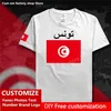 Tunesien Tunesisches Baumwoll-T-Shirt Benutzerdefinierte Jersey-Fans DIY Name Nummer Marke High Street Fashion Hip Hop Loses Freizeit-T-Shirt 220620