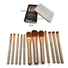 Make -upborstels 12 Set ijzeren doos Combinatie los poeder blush oogschaduwborstel Beauty Tools305W