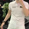 Mannen Nieuwe Polo Shirt Effen Kleur Geborduurde Letters Korte Mouw T-shirt Comfortabel Ademend Zomer Mode Man Kleding M-4XL