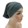 Tinta unita Donne Musulmane Interno Hijab Caps Tubo Islamico Underscarf Bone Bonnet Stretch Fascia Turbante Musulman Femme Head Wraps