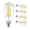 Glühbirnen Vintage LED LED Edison Filament Ampulle ST64 12W 16W Glühlampen Äquivalent 160W Lampe Clear Glass 2200k Antike Glühbirnen