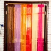 Cortinas con flecos y purpurina, borla brillante, línea plateada, Panel de ventana, pantalla divisoria para habitación, cortina para colgar en la puerta