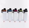 6 Colors DIY Sublimation Blanks Tumblers White 600ml 20oz Water Bottle Mug Cups Singer Layer Aluminum Drinking Cup With Lid sxjun28
