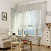 Cortinas cortinas blancas blancas brillantes alambre plateado cortinas de tul para sala de estar moderna pantalla de ventana simple dormitorio de dormitorio ventanas ventanas