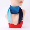 Marque plaine mousseline de soie foulard en soie été femmes cheveux cou carré foulards bureau femme impression foulard châle bandana foulard