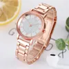 Wristwatches 2022 Luxury Rhinestones Women Watches Rose Gold Ladies Wrist Bracelet Watch For Female Clock Relogio Feminino