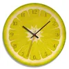 Reloj de pared de fruta creativo, reloj de limón de cocina moderno, reloj para decoración del hogar, reloj para sala de estar, relojes artísticos de pared de frutas tropicales H07727762