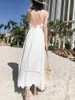 캐주얼 드레스 레이디 드레스 흰색 멜빵 다이너스 독특한 디자인 태국 발리 몰디브 해변 리조트 보헤미안 해변