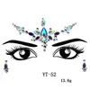 Nail Art Rhinestone Festival Face Jewels Sticker Fake Tattoo Stickers Body Glitter Tattoos Gems Flash For Music Festival Party Makeup 21 Styles