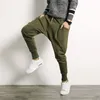 Hip Hop Harem Pants Men Cotton Streetwear Casualne spodnie Solidne spodnie do joggera Pokazani Pocket Mężczyznki dresowe 220713