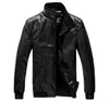 Autumn Winter Brown Leather Jacket Män överdimensionerad faux lädermotorcykeljacka Male Stand Collar Long Sleeve Moto Biker Jacket 3XL L220725