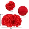 Re Fiore Turbante Cap Donne Perdita di capelli Cofano Musulmano Chemio Cap Hijab Foulard Festa di Nozze Cappello Testa Avvolge Cappelli Indiani Turbante