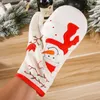 Boże Narodzenie Pieczenia odporne na ciepło Piekarniki Mitts Kuchnia Grillowanie Anty-Skalding Rękawice Piekarnik Santa Claus Snowman Tray Pot Naczynia Mistu Mitt Holder Gift HY0411