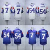 Mit Mens Blue Mountain State Movie Jersey 54 Kevin Thad CASTLE 7 Alex MORAN All Stitched Football Jerseys vintage White Blue