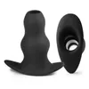 Hollow Silicone Anal Plug Anus Peep para homens Mulher massagem Plugues de massagem