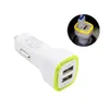 2022 LED -dubbla portar 5V 2.1A Power Vehicle Portable USB Car Charger Adapter för Samsung iPhone Huawei Universal Phones