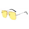 نظارات شمسية مصمم نظارات شمس نصف بدون شفة للرجال النساء السيدات العصرية مع حماية UV400 JH9767