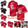 Nya NCAA College Jerseys Rutgers Scarlet Knights 17 Johnny Langan 17 McLane Carter 18 Bo Melton 19 Austin Albericci Custom Football Stitched