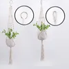 Handmade Macrame Plant Hanger Flower Pot Hanger for Wall Decoration Countyard Garden Pot Tray for Plant Garden Decoration