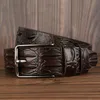 Fashion Luxury Skin Design Men Belt Genuine Leather Pin Buckle Alligator Jeans Belts For Men s 220712