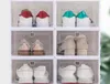 Geri Plastik Ayakkabı Kutuları Temiz Toz Geçirmez Saklama Kutusu Şeffaf Flip Candy Renk İstiflenebilir Ayakkabılar Organizatör Kutuları Toptan P1014