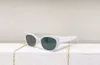 여름 케이트 아이 체인 선글라스 흰색 하바나/핑크 렌즈 여성 패션 태양 안경 상자