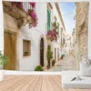 Beautiful City Road Carpet Decoração de parede do quarto Villa House Paisagem Home Room Decoração Layout Layout Wall Hanging Blain Mural J220804